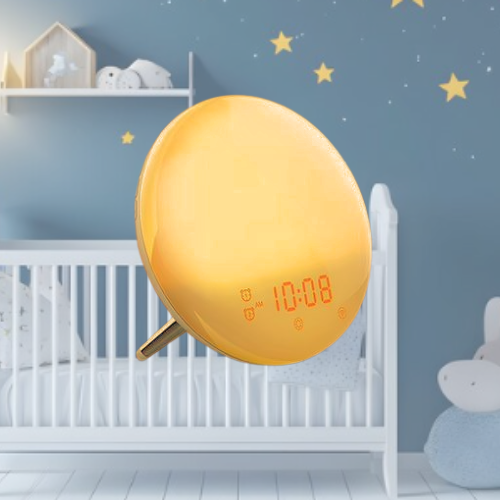 Lumière apaisante avec bruits blancs/roses pour enfant